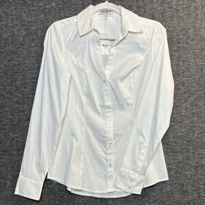 Express Ultimate Essential Shirt White Sz S Office Career Basic Classic NWT